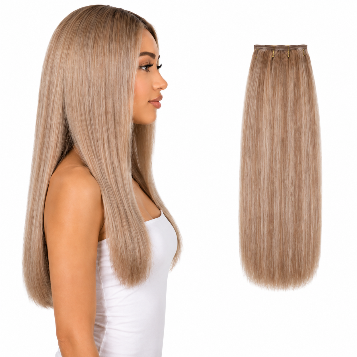 Ei Luxury 100% Human Hair 7 Pcs Clip-in Extensions 20"