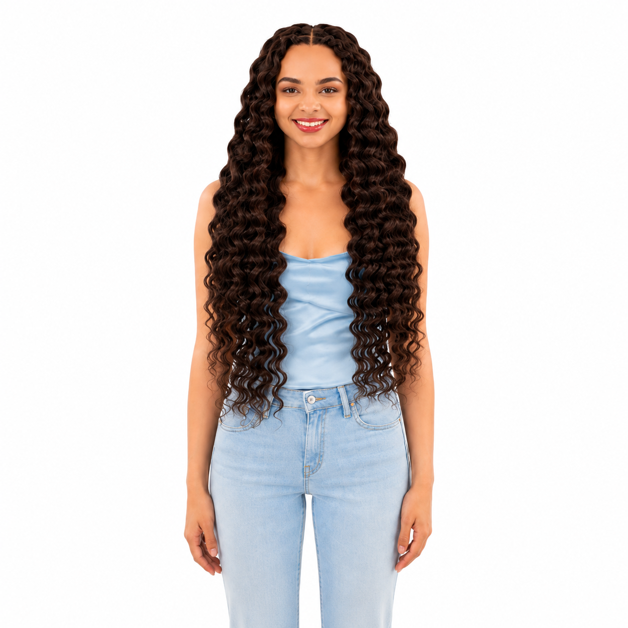 Kuknus Beach Curl Bulk Synthetic Braiding Hair, 20"