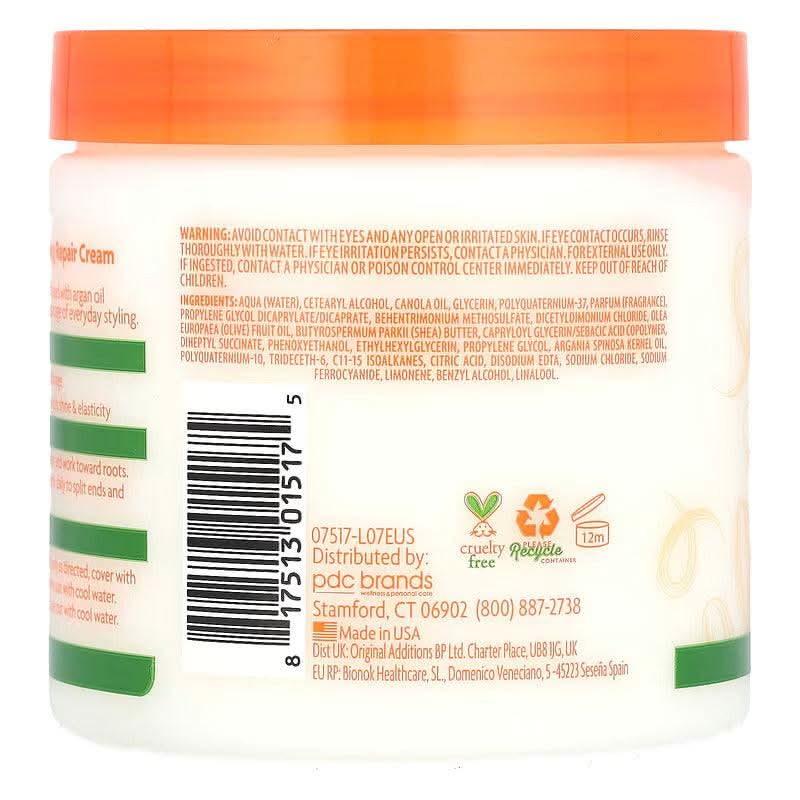 Cantu Shea Butter Argan Oil Leave-In Conditioning Repair Cream 453g-Leave-In Conditioner-Beauty and hair supply