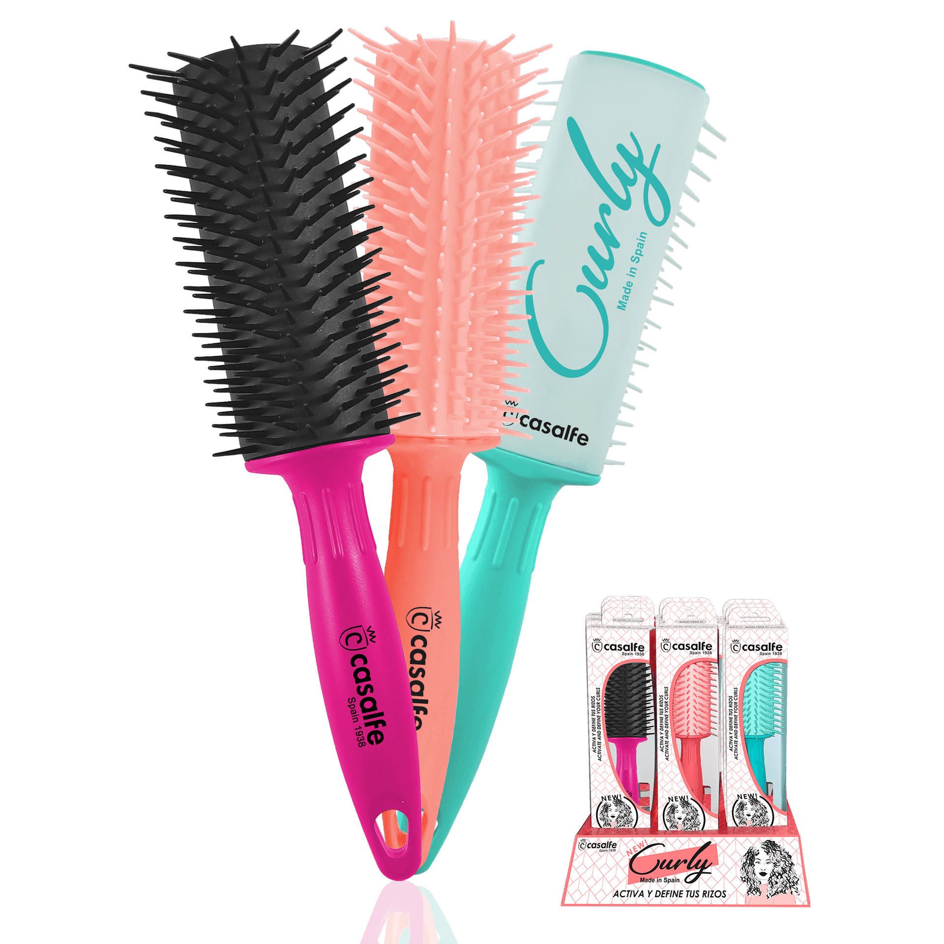 Casalfe Curly Pro Brush. Activates Your Curls-Styling Brush-Beauty and hair supply