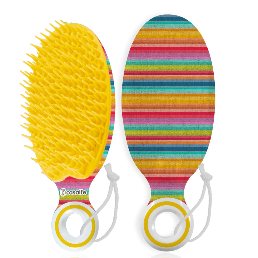 Casalfe Yellow Detangling and Draining Brush-Styling Brush-Beauty and hair supply