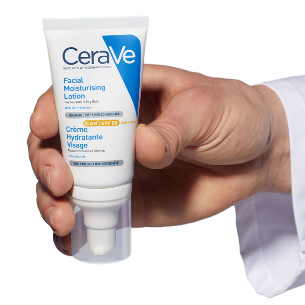 Cerave Facial Moisturizer with SPF 50 for Dry Skin 52ml-Sunscreen-Beauty and hair supply