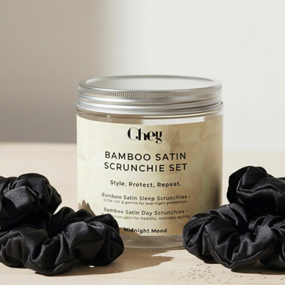 Chey Haircare Bamboo Satin Scrunchie Set-All-Beauty and hair supply