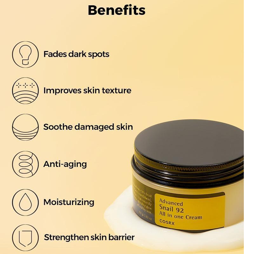 Cosrx Advanced Snail 92 All In One Cream 100ml-Face Moisturizer-Beauty and hair supply