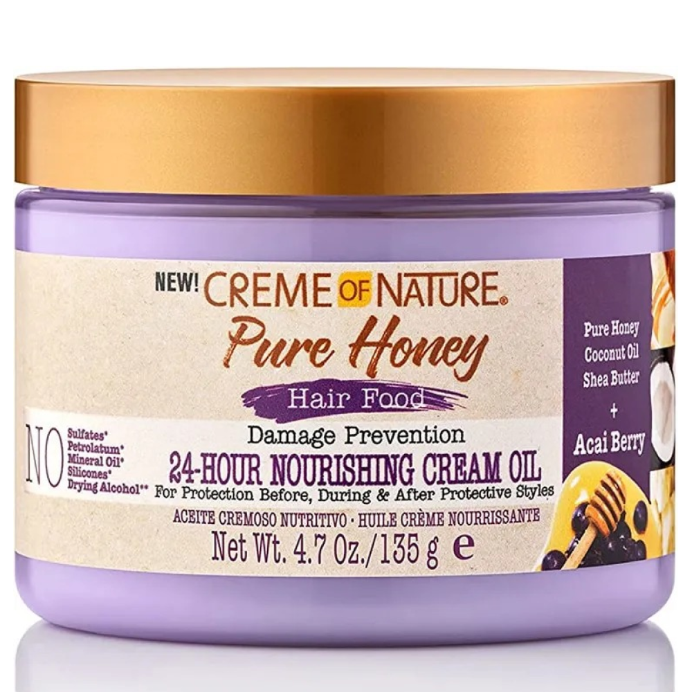 Creme of Nature Pure Honey Hair Food 24-Hour Nourishing Cream oil 135g-All-Beauty and hair supply