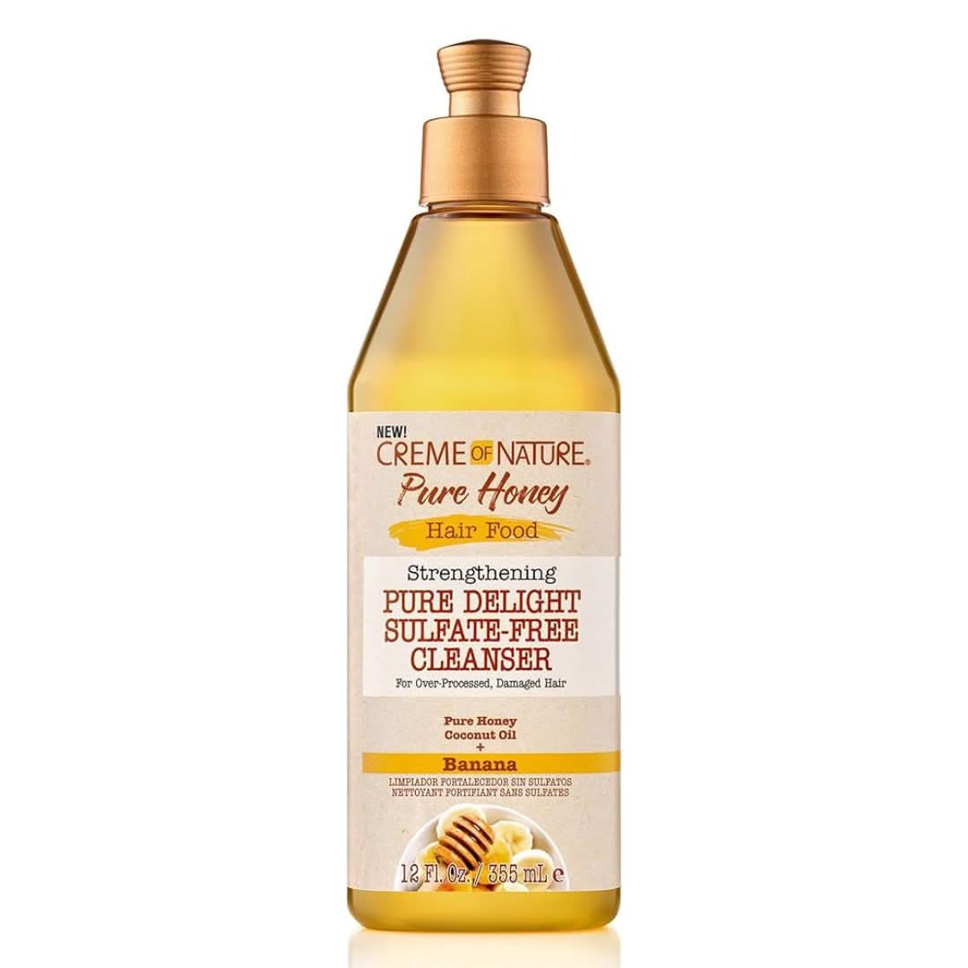 Creme Of Nature Pure Honey Hair Food Banana Pure Delight Sulfate Free Cleanser 355ml-Repairing Shampoo-Beauty and hair supply