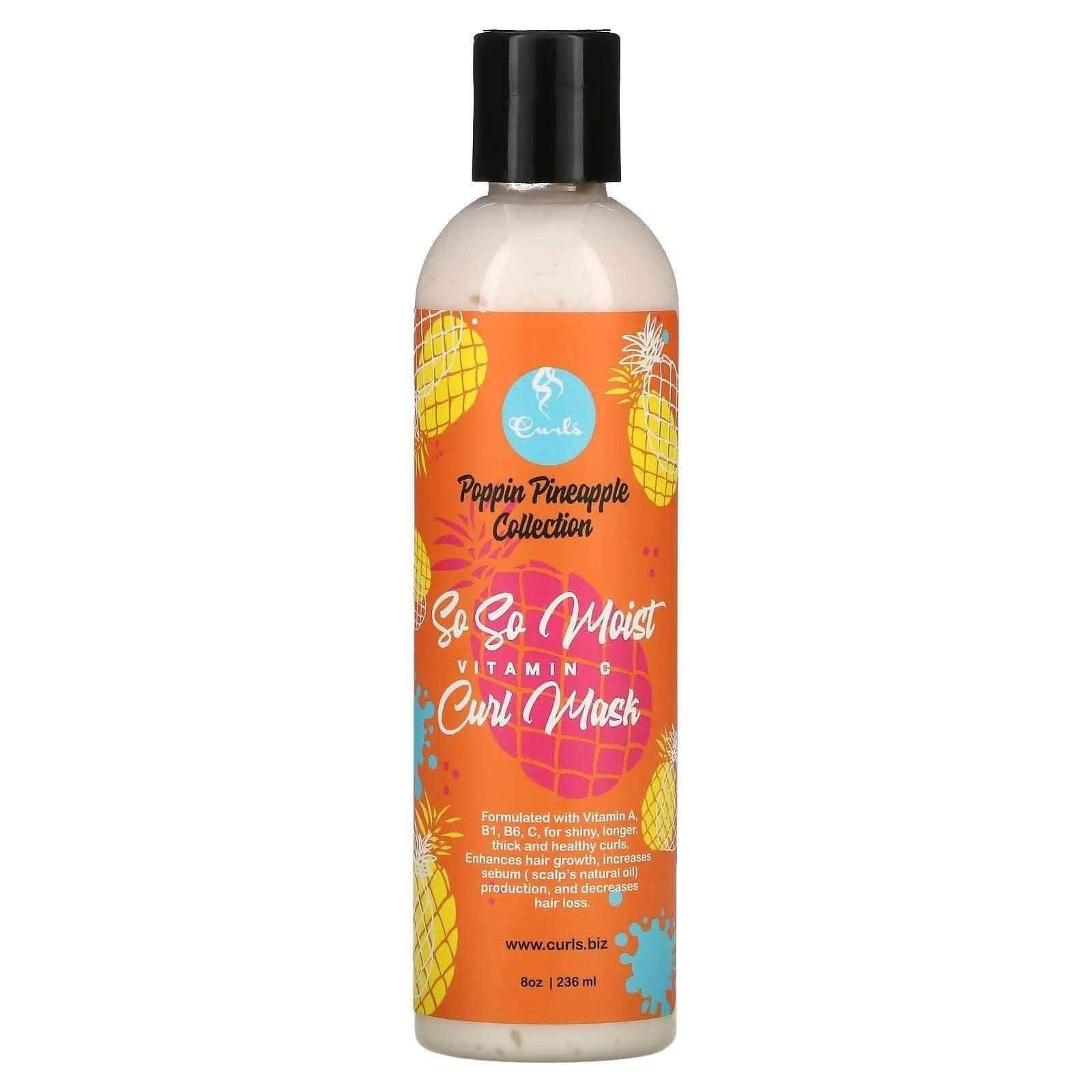 Curls Poppin Pineapple So So Moist Vitamin C Curl Mask 236ml-Hair Mask-Beauty and hair supply