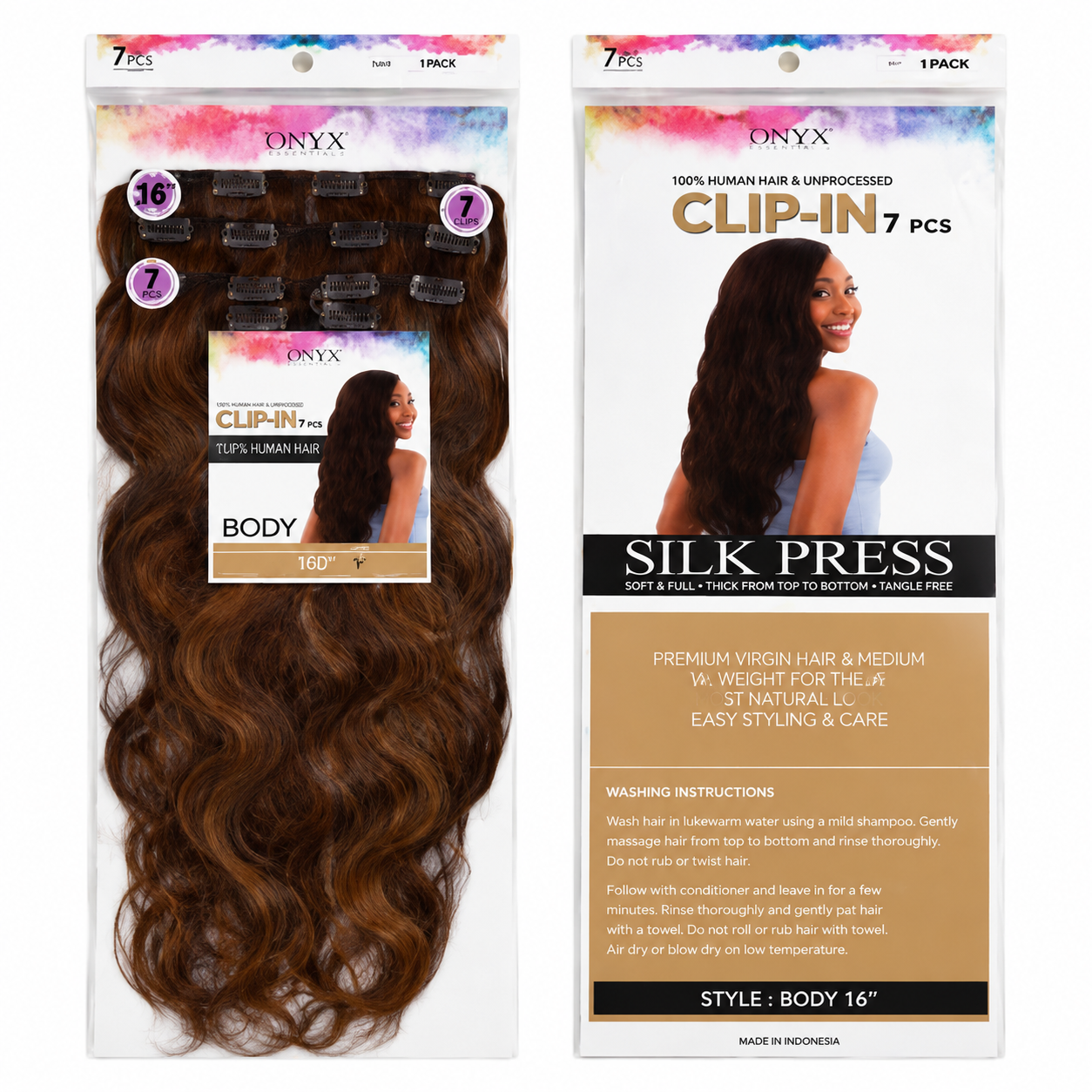 Darbro Doja Silk Press Body Wave Clip-In Synthetic Hair Extensions 24"