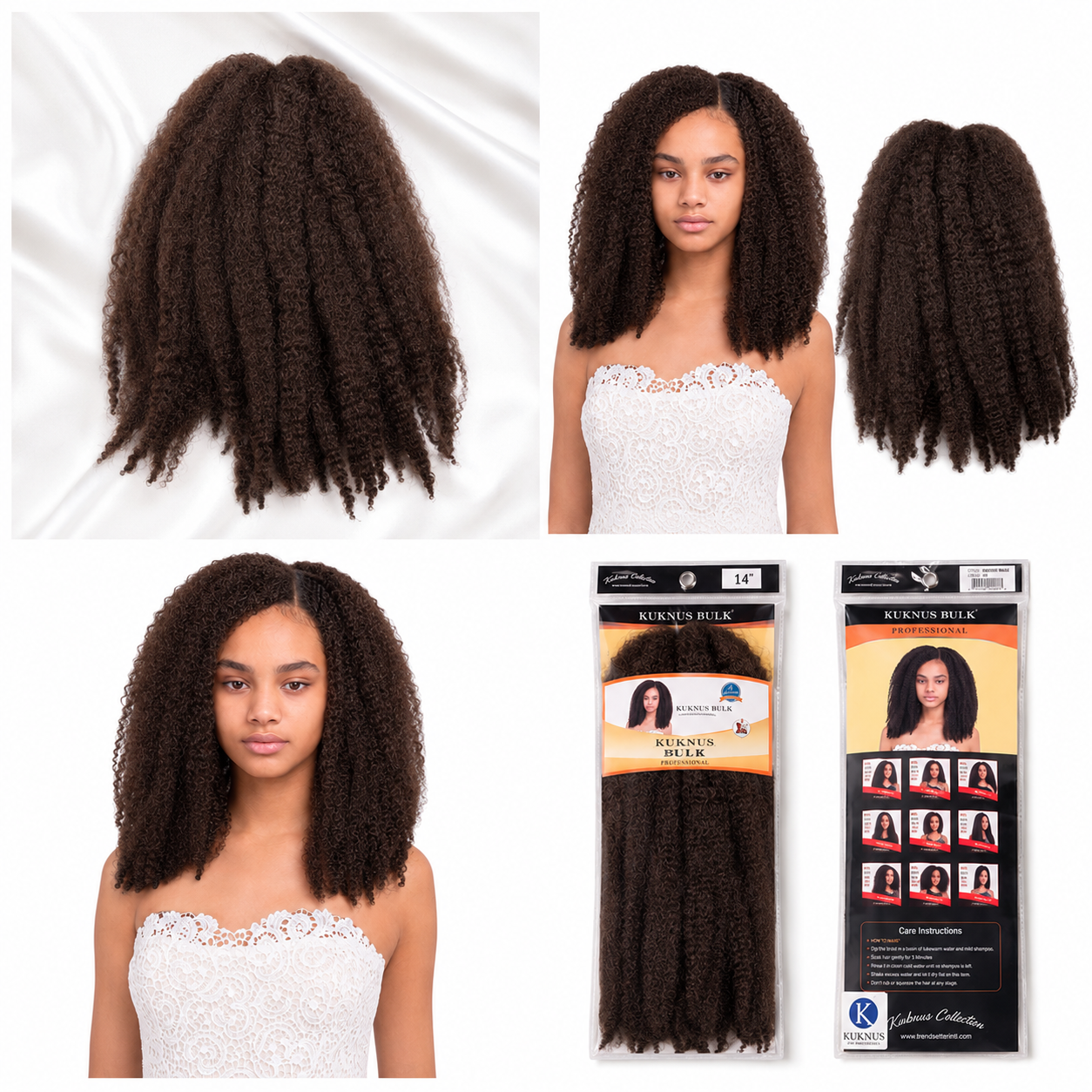Kuknus Style Baby Marley Braid Bulk Synthetic Hair 14