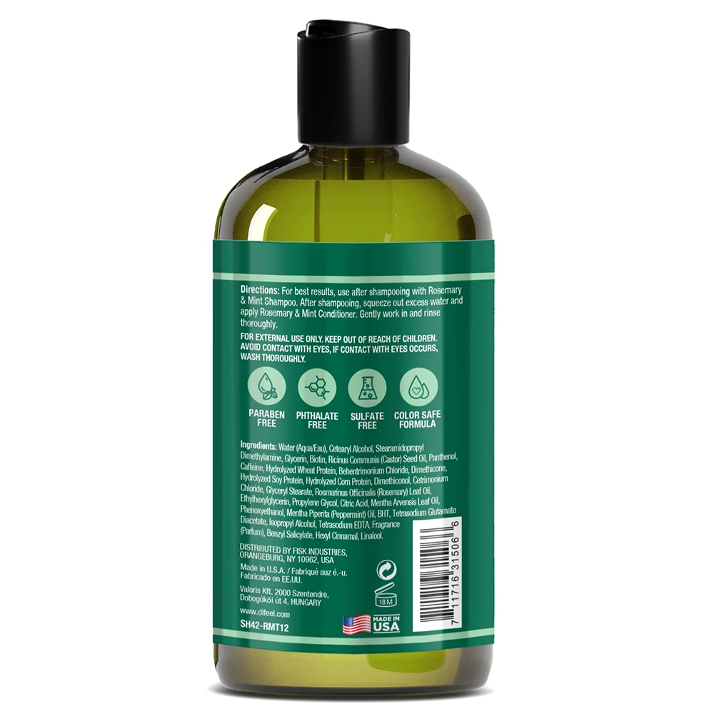 Difeel Rosemary & Mint Strengthening Conditioner 12oz-All-Beauty and hair supply