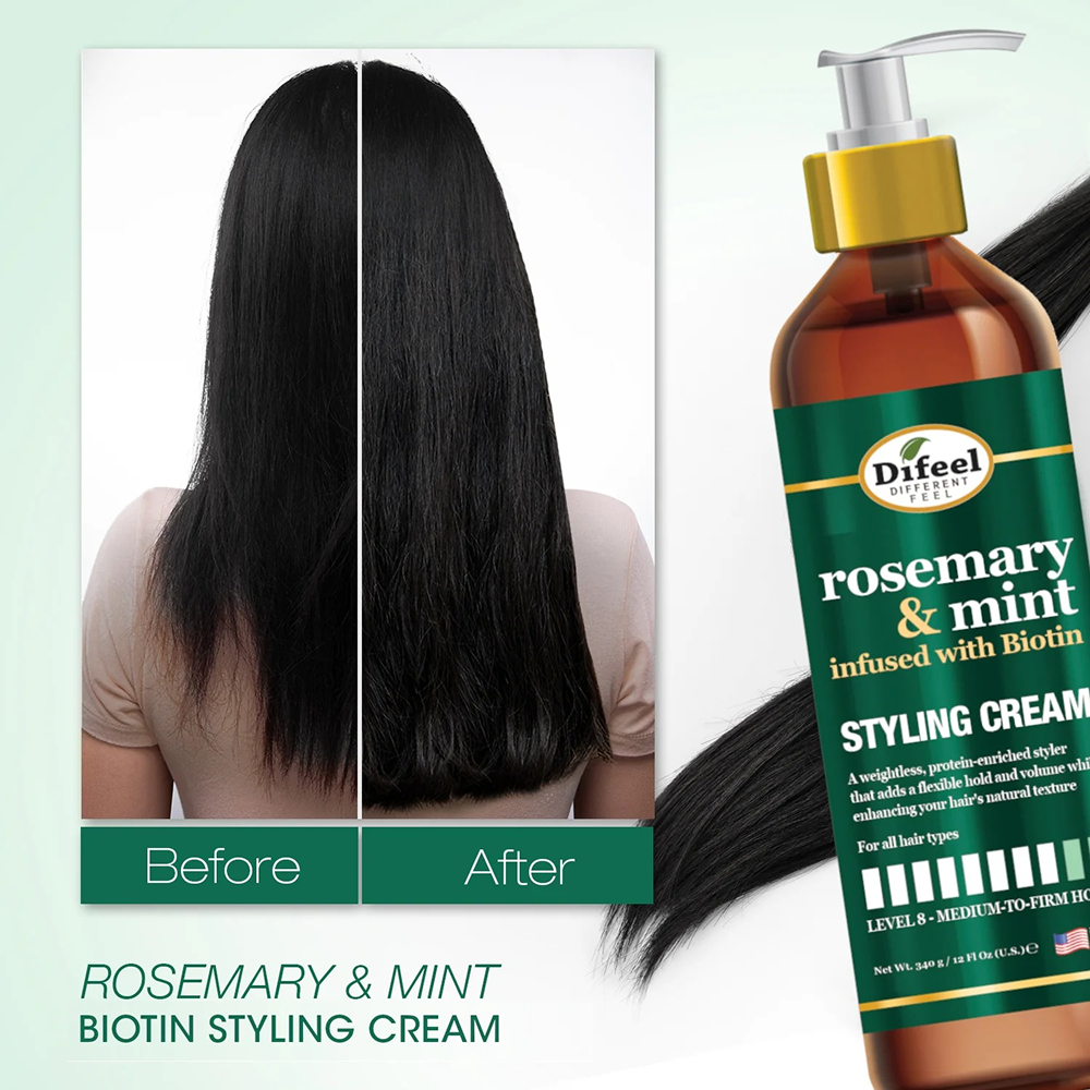 Difeel Rosemary & Mint Styling Cream 12oz-All-Beauty and hair supply