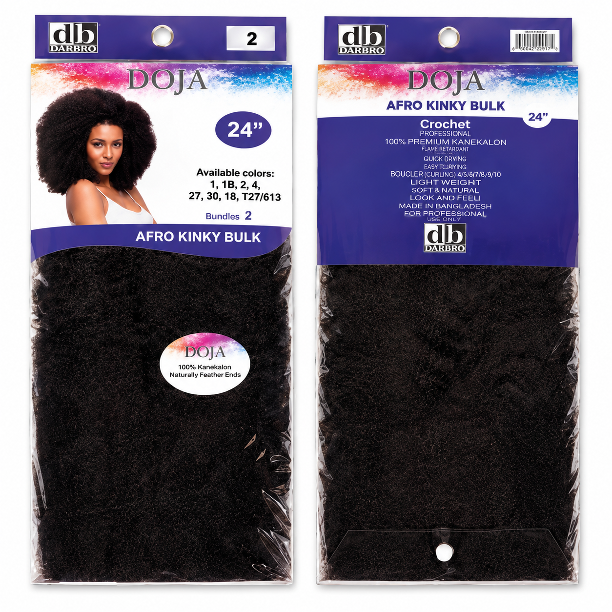 Darbro Doja Style Afro kinky bulk Synthetic Hair 24
