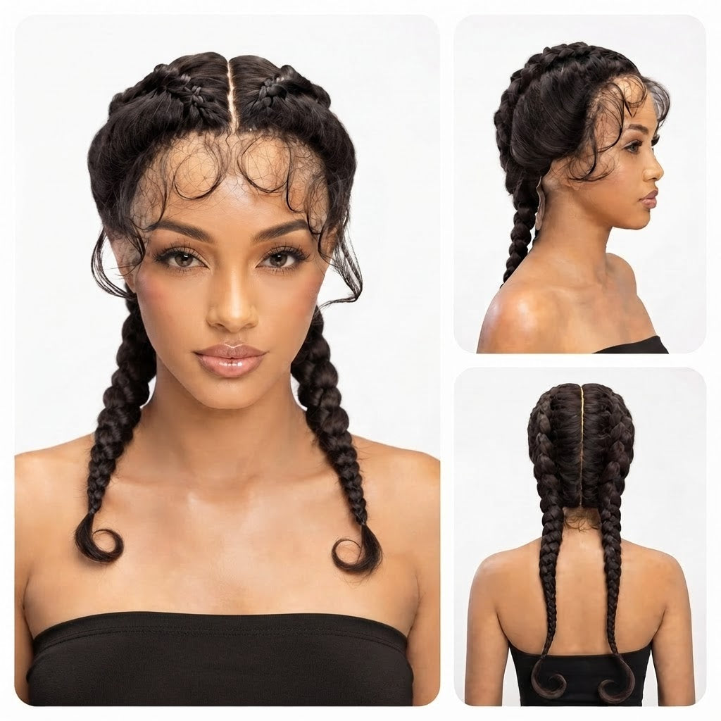 Kuknus Poonam Lace Front Wig - Super Volume, Natural Baby Hairline