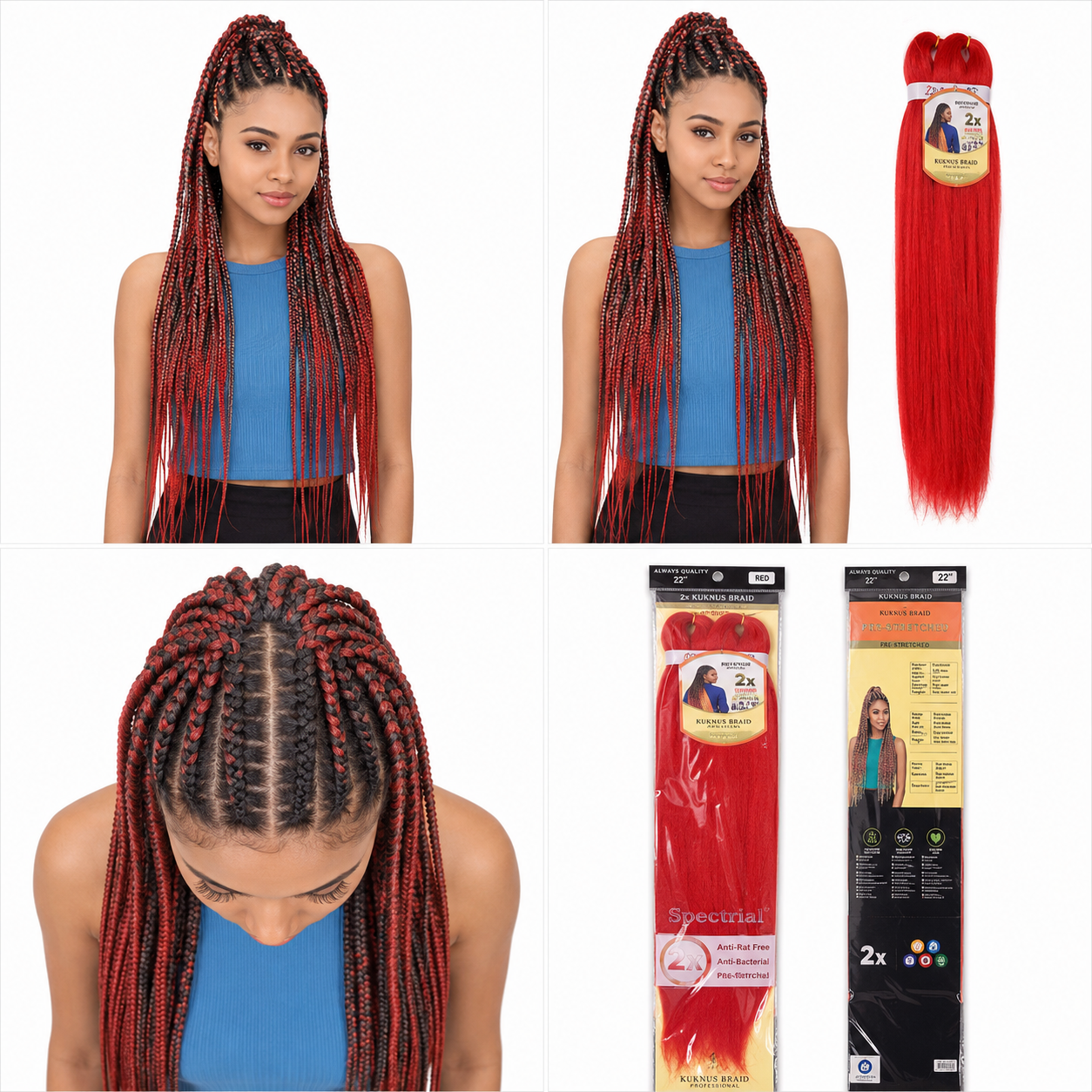 Kuknus Braids 2x Value Pack Pre-Stretched 26"