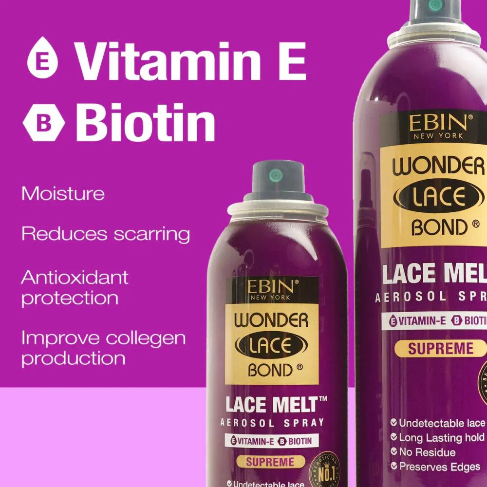 Ebin Wonder Lace Bond Melting Spray Vitamin E & Biotin 80ml-All-Beauty and hair supply