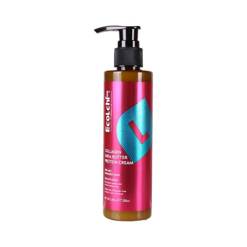 Ecolchi Moisture Collagen Shea Butter Curly Cream 200ml-Leave-in Cream-Beauty and hair supply