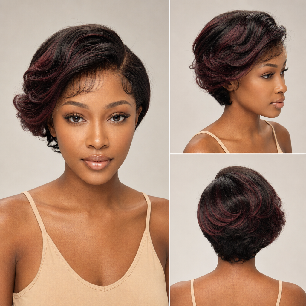 Kuknus Sundus Lace Front Bob Wig - Super Volume, Natural Baby Hairline