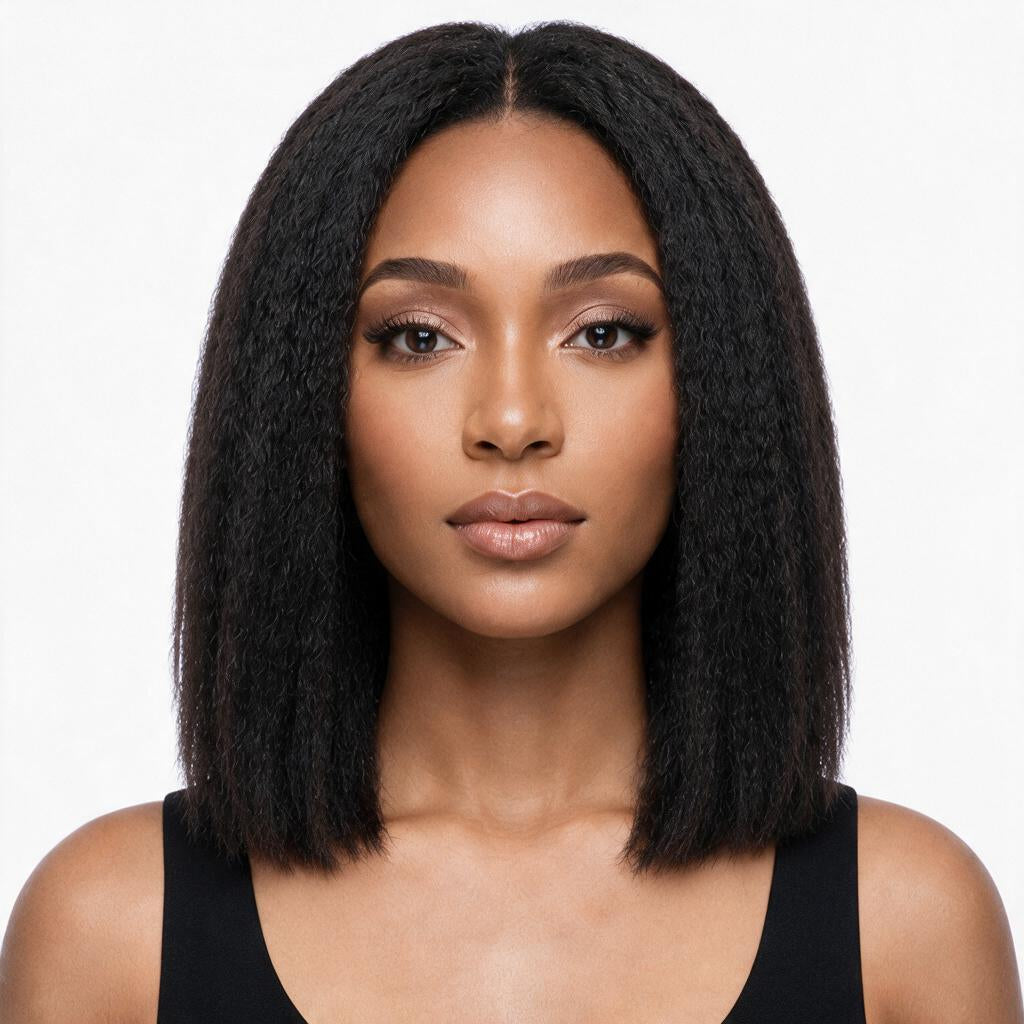 Ei Brazilian 100% Unprocessed Virgin Human Hair Style: Kinky Straight (Natural Color)
