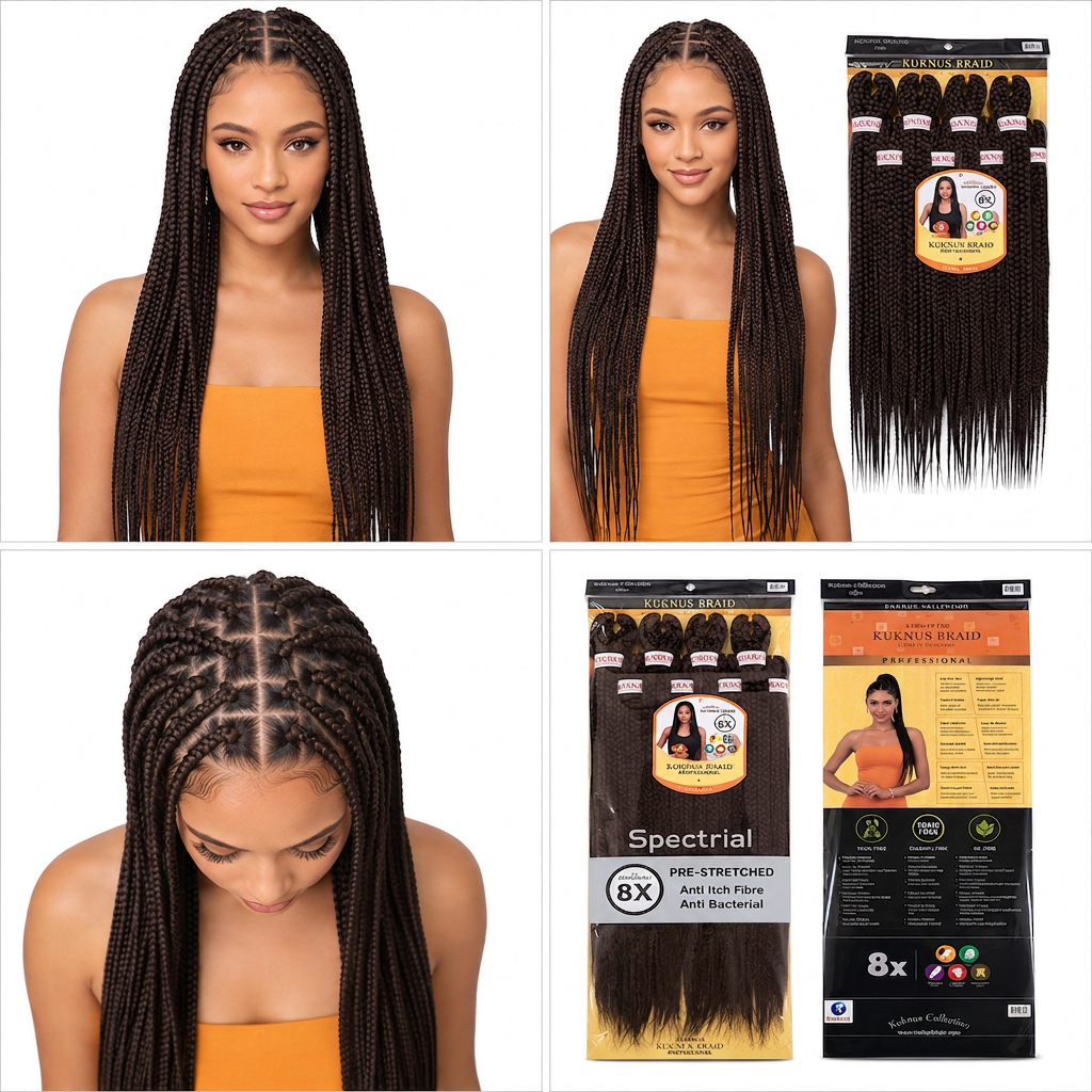 Kuknus Braids 8x Value Pack Pre-Stretched 26"