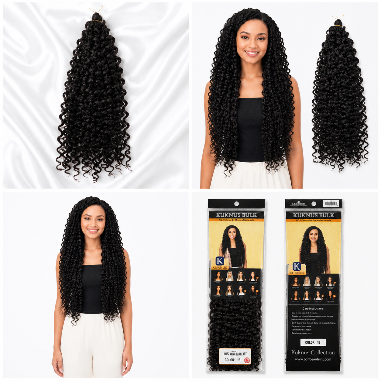 Kuknus Water Bulk Synthetic Braiding Hair, 20"