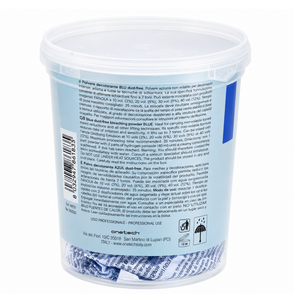 Fanola Blue Bleaching Powder Jar 500g-Bleaching Powder-Beauty and hair supply
