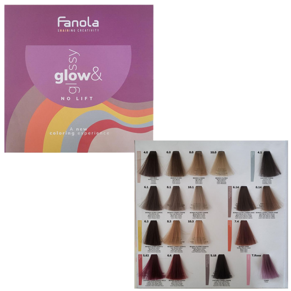 Fanola Color Chart Glow & Gloss-Hair Color Chart-Beauty and hair supply