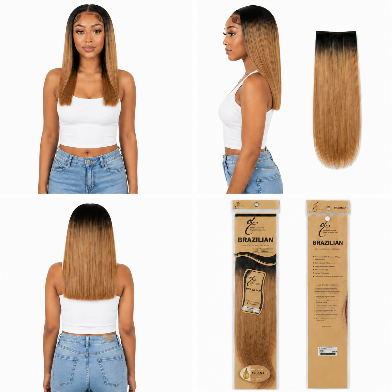Ei Brazilian Unprocessed Straight Human Hair Wave