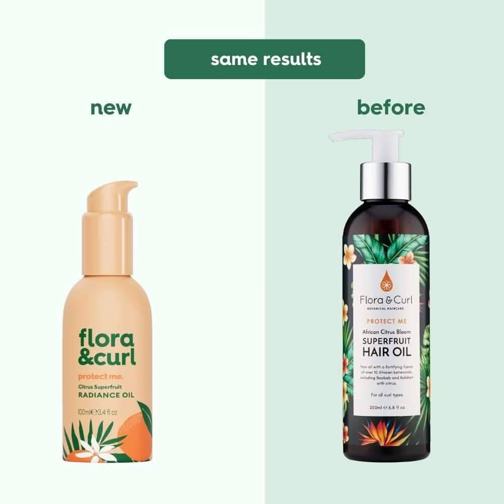 Flora & Curl Protect Me Citrus Superfruit Radiance Oil 100ml-Hair Oil-Beauty and hair supply