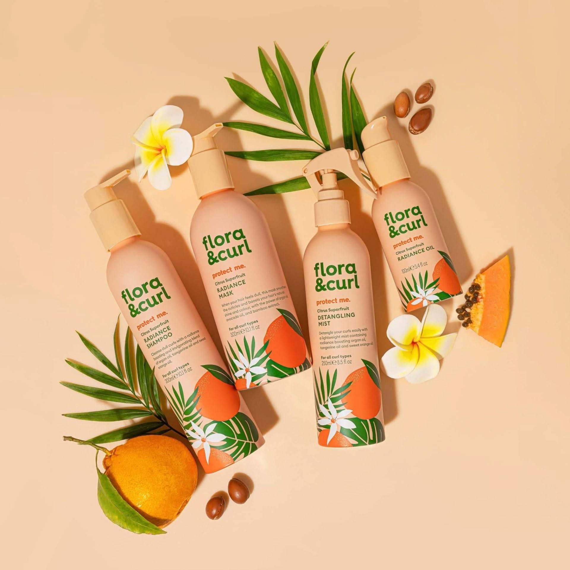 Flora & Curl Protect Me Citrus Superfruit Radiance Shampoo 300ml-Strengthening Shampoo-Beauty and hair supply