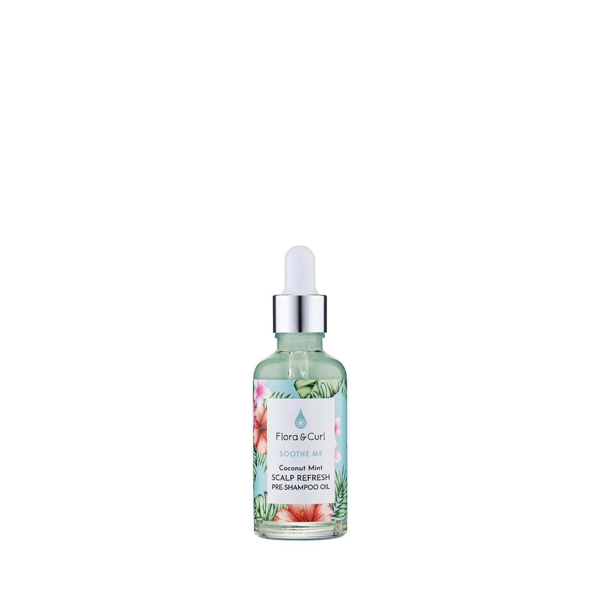 Flora & Curl Soothe Me Coconut Mint Scalp Refresh Pre-Shampoo Oil 100ml-Hair Oil-Beauty and hair supply