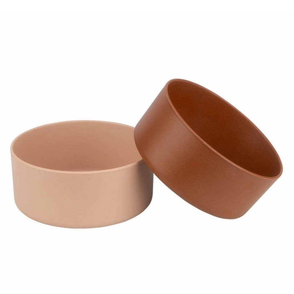 Framar Bamboo Bowls Neutrals Terra 2 Pack-Coloring Bowls-Beauty and hair supply