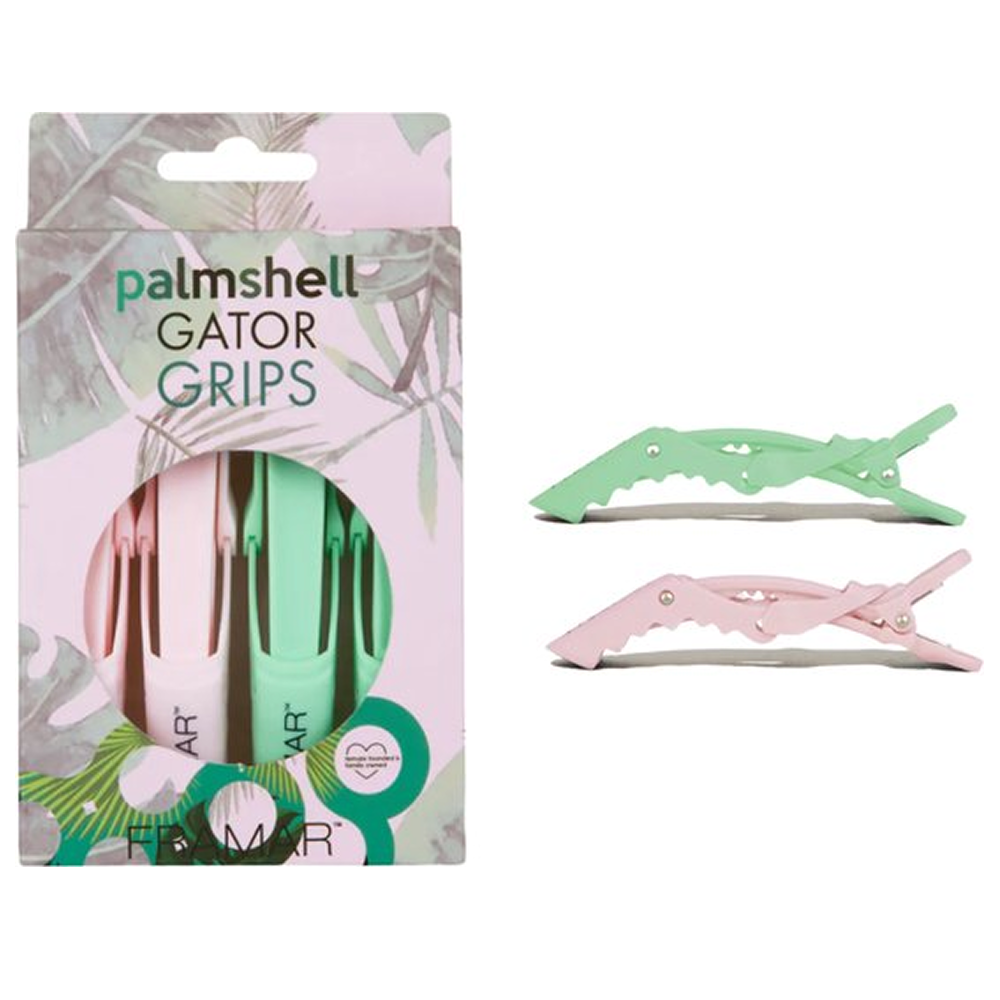 Framar Palmshell Gator Grips 4 Pack Limited Edition-Hair Clips-Beauty and hair supply