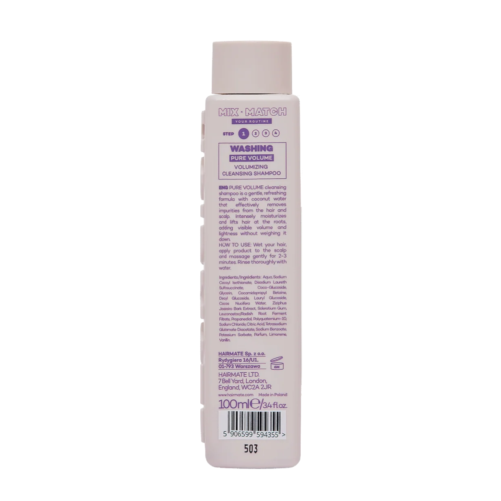 Hairmate Pure Volume Shampoo Mini 100ml-Volumizing Shampoo-Beauty and hair supply
