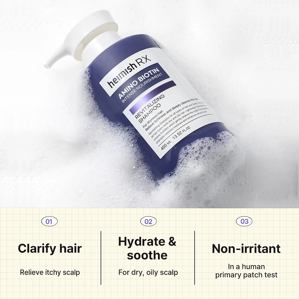 Heimish Rx Amino Biotin Revitalizing Shampoo 400ml-Volumizing Shampoo-Beauty and hair supply