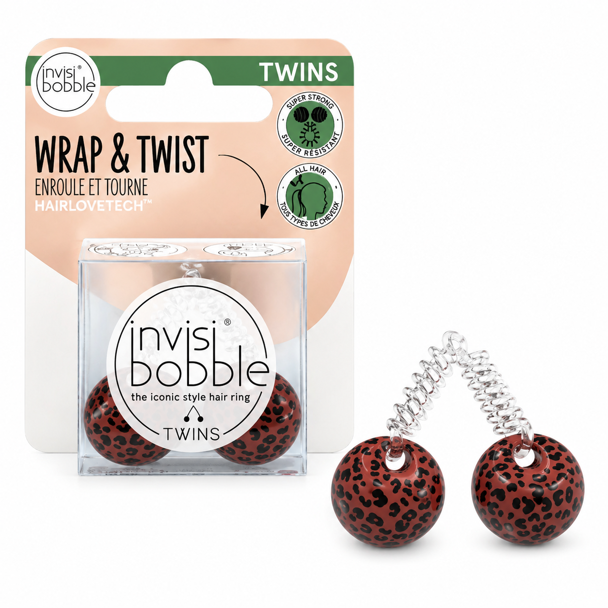 Invisibobble Original Twins Purrfection Strawberry-Hair Ties-Beauty and hair supply