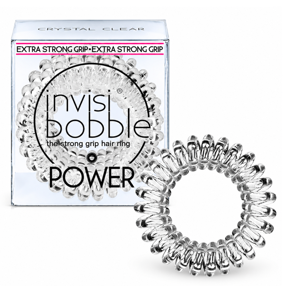 Invisibobble Power Crystal Clear Strawberry-Hair Ties-Beauty and hair supply