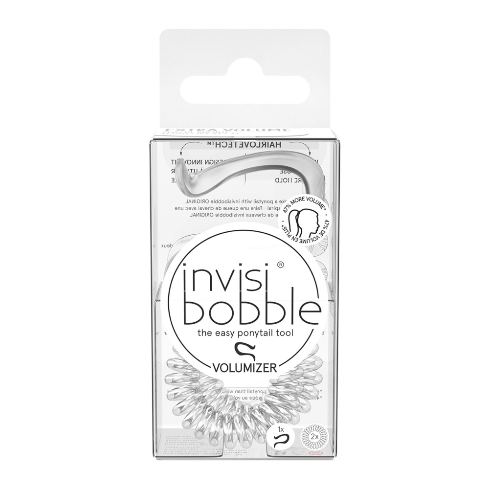 Invisibobble Volumizer Crystal Clear (1 Volumizer + 1 Original)-Hair Volume Booster-Beauty and hair supply