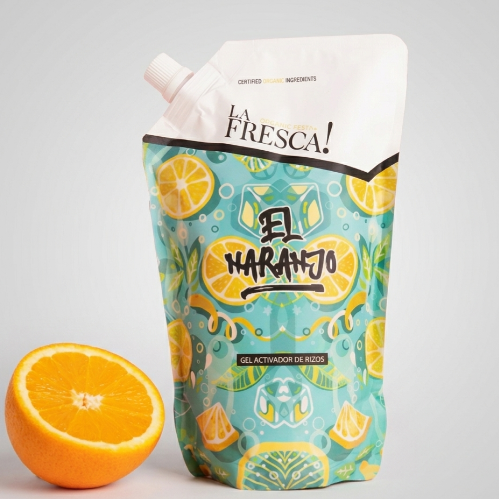 La Fresca El Naranjo Eco Curl Gel with Orange Scent-Gel-Beauty and hair supply