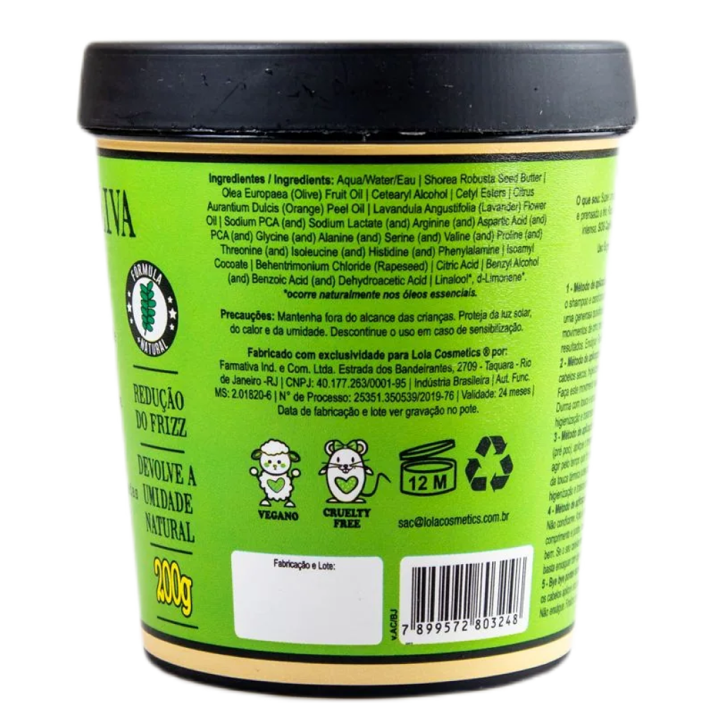 Lola Cosmetics Umectacao Oliva Mask 200ml-All-Beauty and hair supply