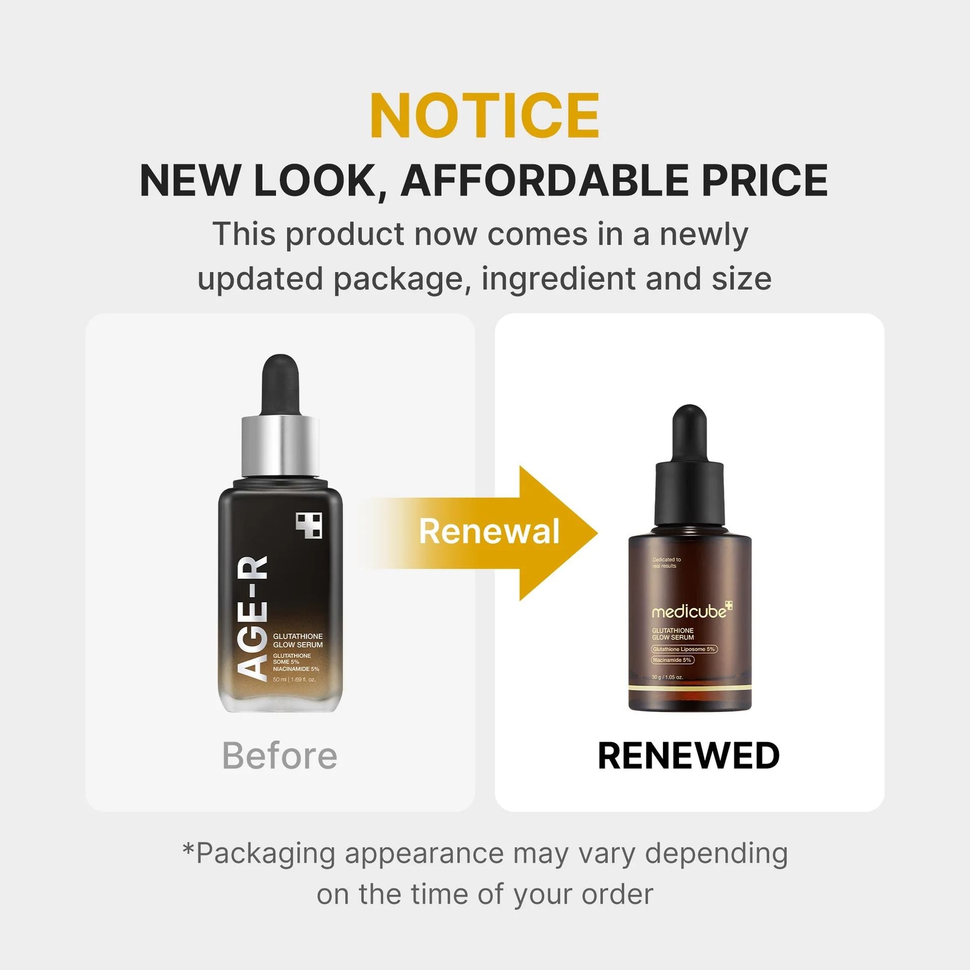 Medicube Ager Glutathione Glow Serum 30g-Brightening Serum-Beauty and hair supply