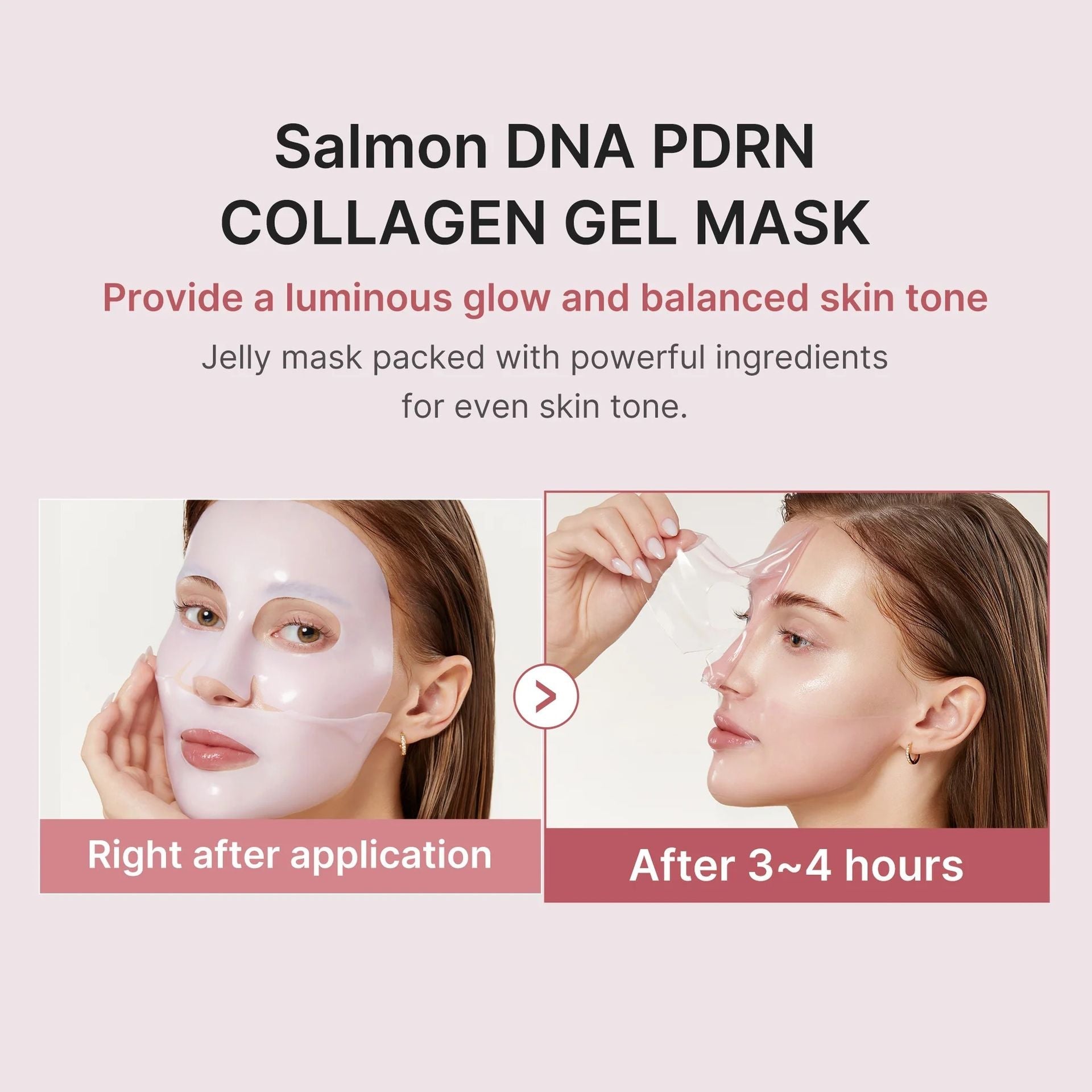 Medicube Pdrn Pink Collagen Gel Mask - 4 Sheets-Hydrogel Sheet Mask-Beauty and hair supply
