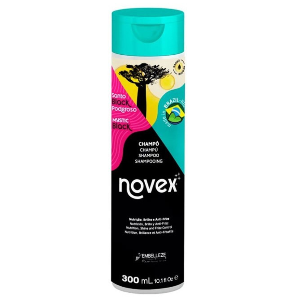 Novex Santo Black Powerful Shampoo 300ml-Moisturizing Shampoo-Beauty and hair supply