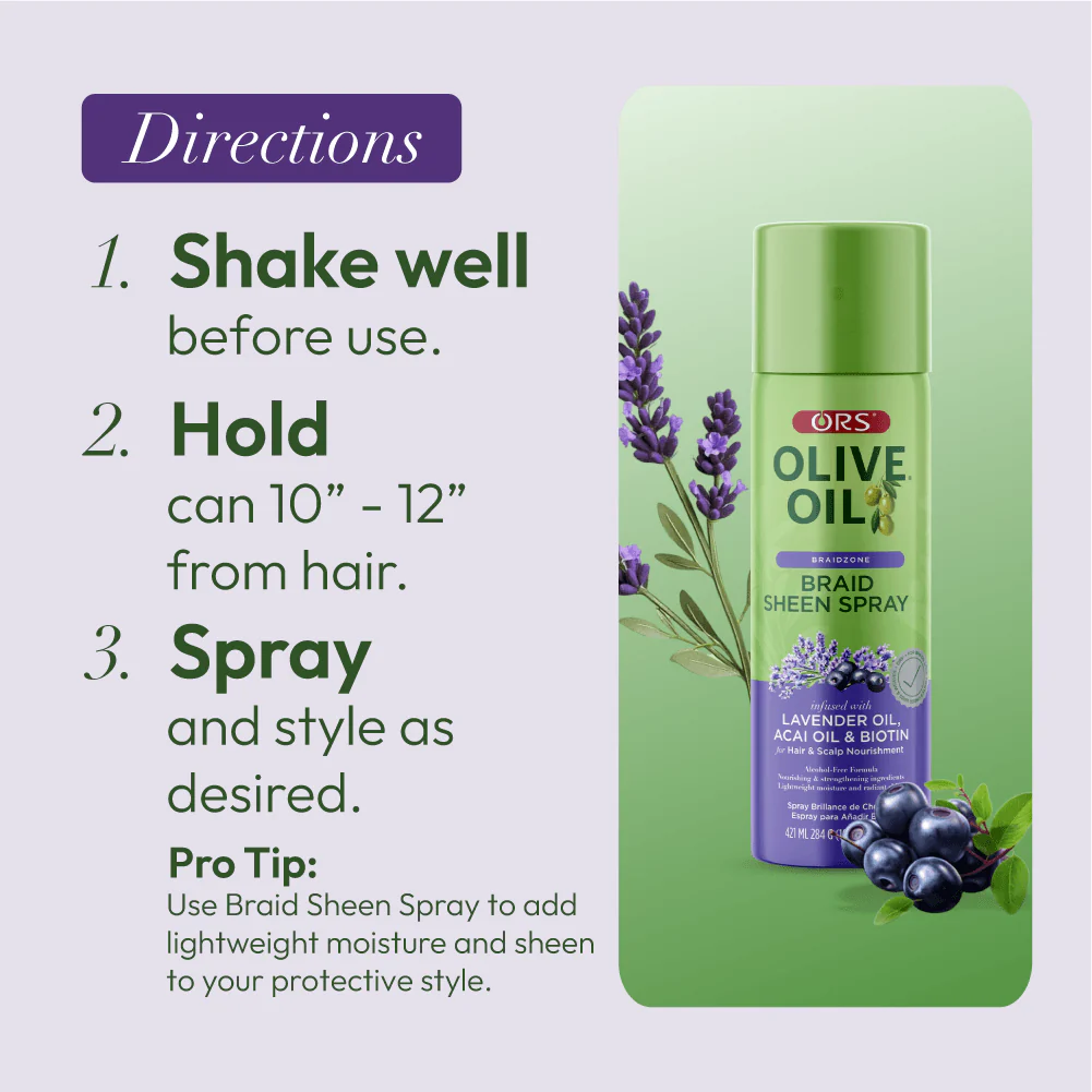 Ors Olive Oil Braid Sheen Spray 10oz-All-Beauty and hair supply
