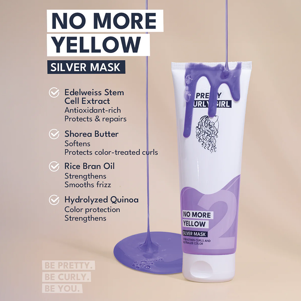 Pretty Curly Girl No More Yellow Silver Mask-Hair Mask-Beauty and hair supply