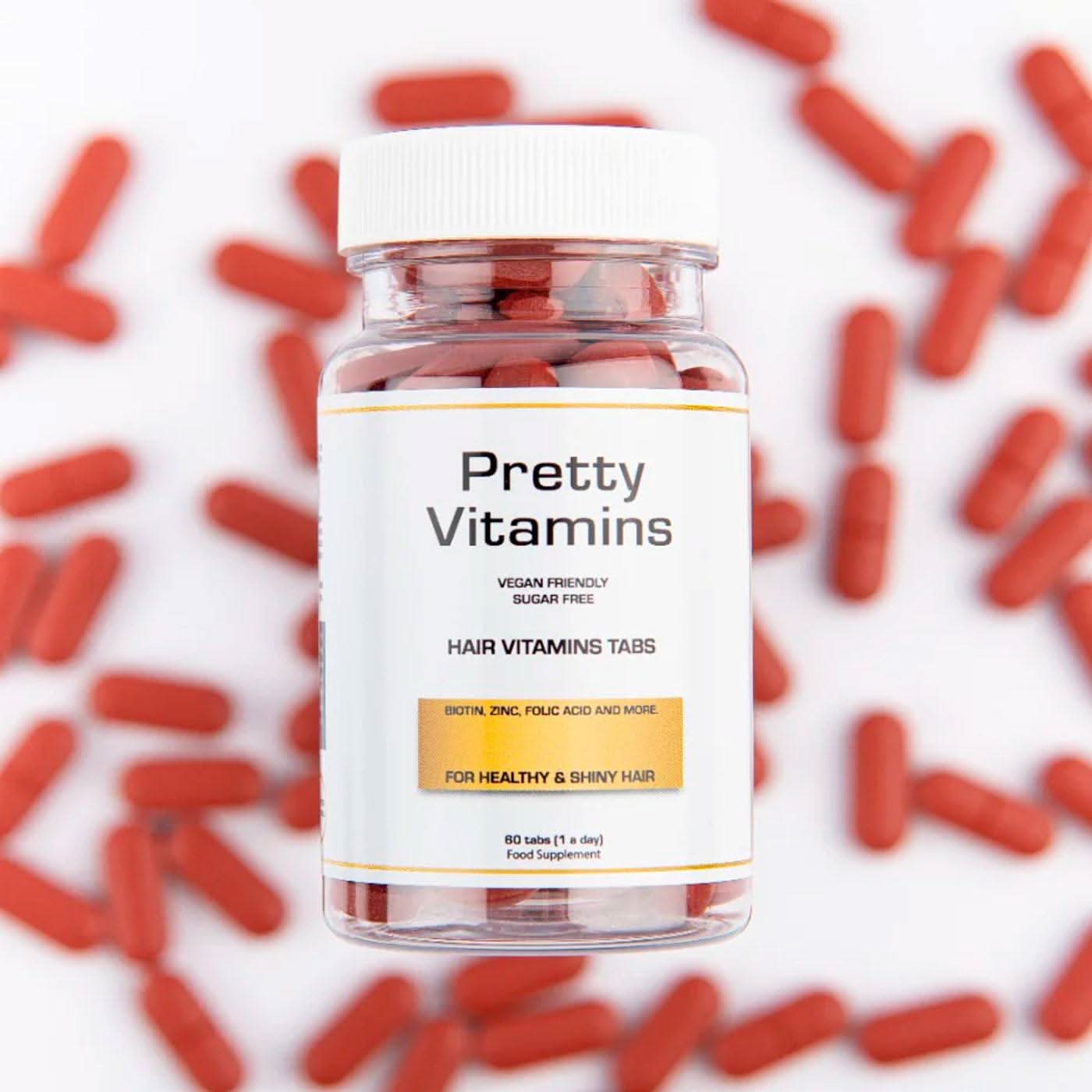 Pretty Curly Girl Pretty Vitamins 60 tabs-Supplement-Beauty and hair supply