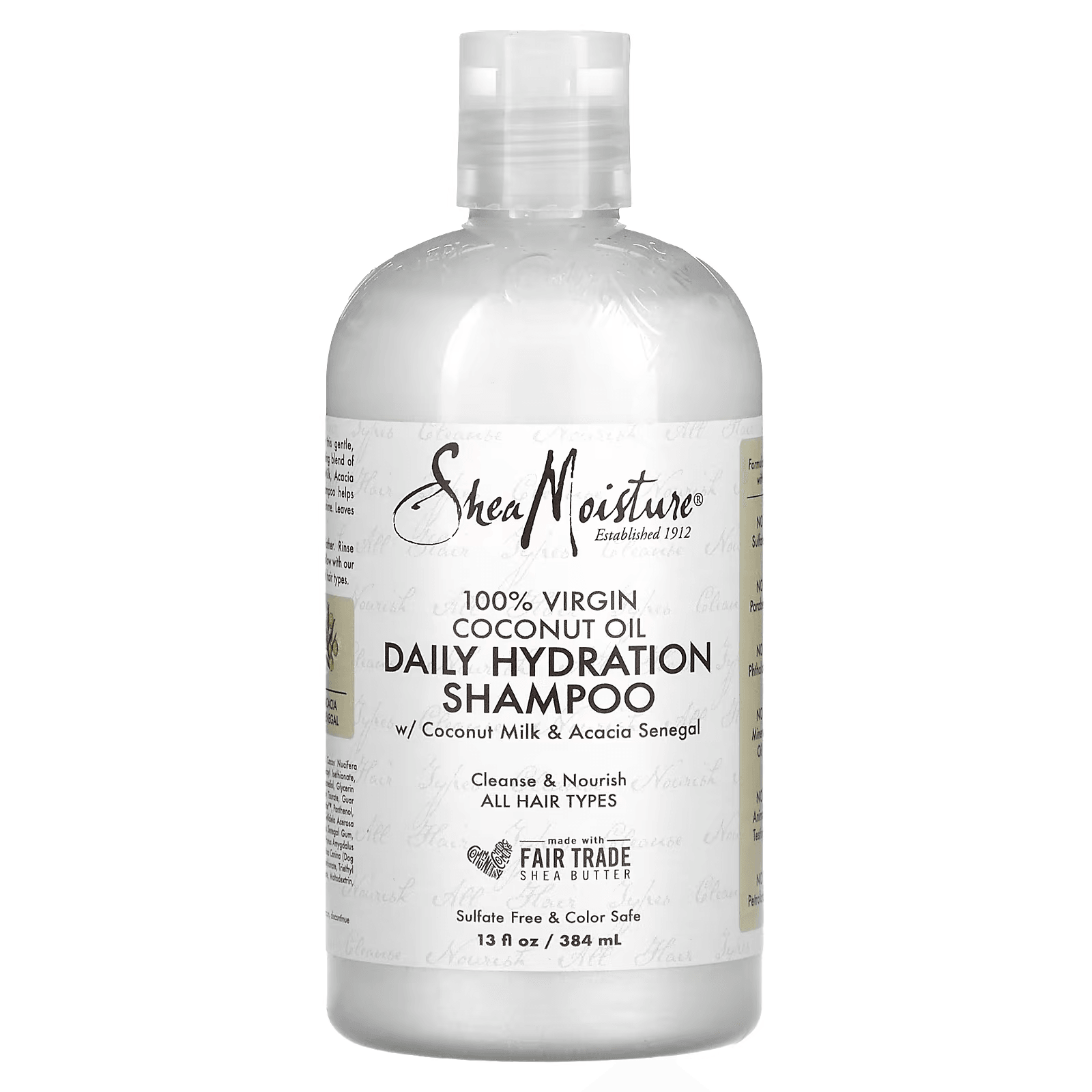 Shea Moisture 100% Virgin Coconut Oil Daily Hydration Shampoo 384ml-Gentle Shampoo-Beauty and hair supply