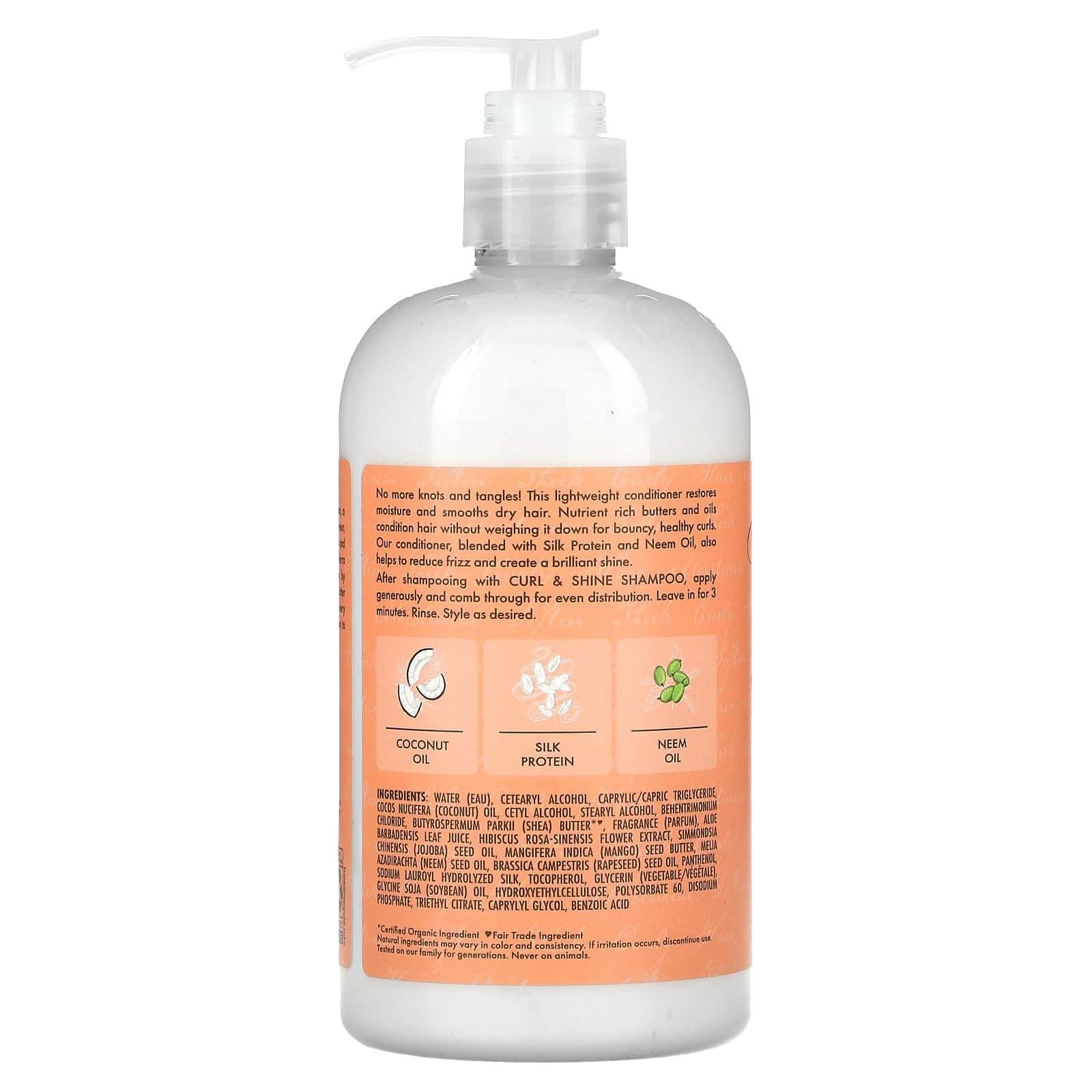 Shea Moisture Coconut & Hibiscus Curl & Shine Conditioner 384ml-Moisturizing Conditioner-Beauty and hair supply