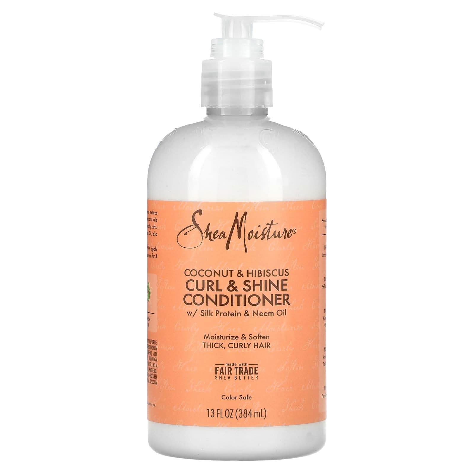 Shea Moisture Coconut & Hibiscus Curl & Shine Conditioner 384ml-Moisturizing Conditioner-Beauty and hair supply