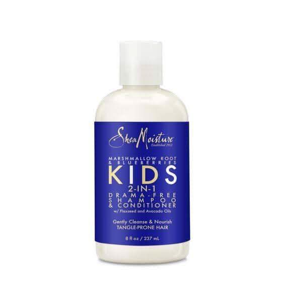Shea Moisture Marshmallow Root & Blueberries Kids 2-In-1 Drama-Free Shampoo & Conditioner-Gentle Shampoo-Beauty and hair supply