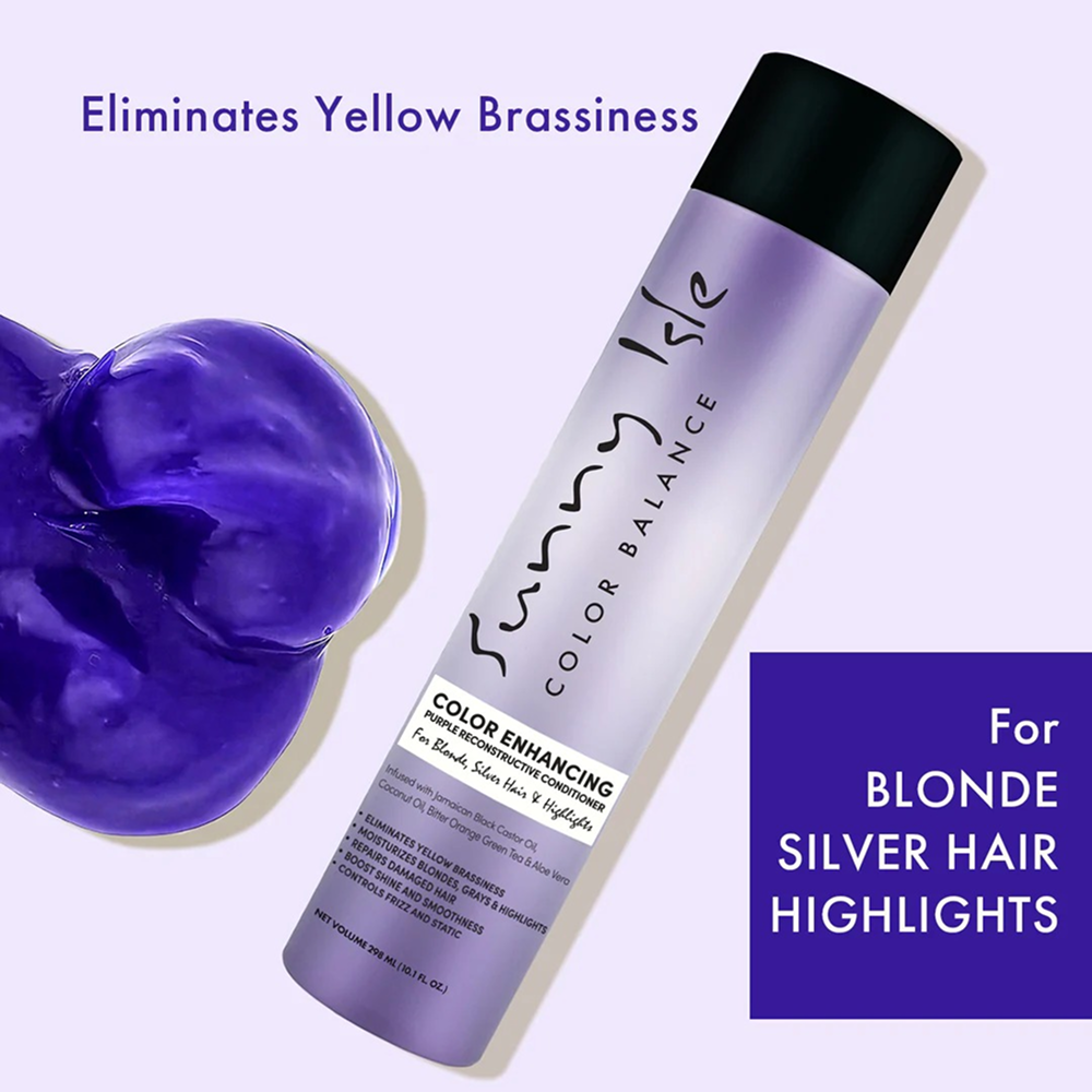Sunny Isle Color-Enhancing Purple Reconstructive Conditioner 10.1oz-All-Beauty and hair supply